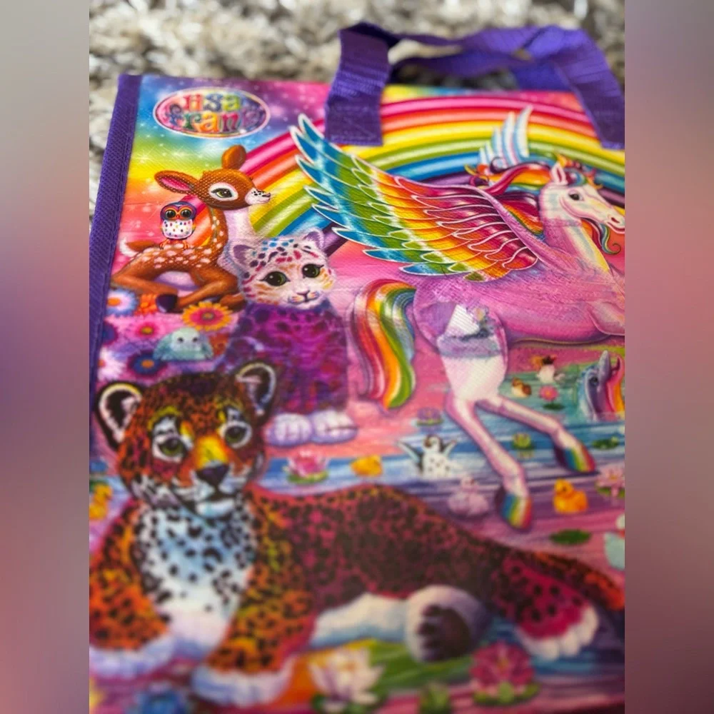 Lisa Frank Tri Fold Keeper Folder Art Stickers Puzzle Unicorn Tikkani Retro Case